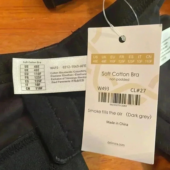 Delimira Wireless Comfort Plus Size Non  Padded Full Cup Cotton Bra Size 48E - Picture 8 of 8